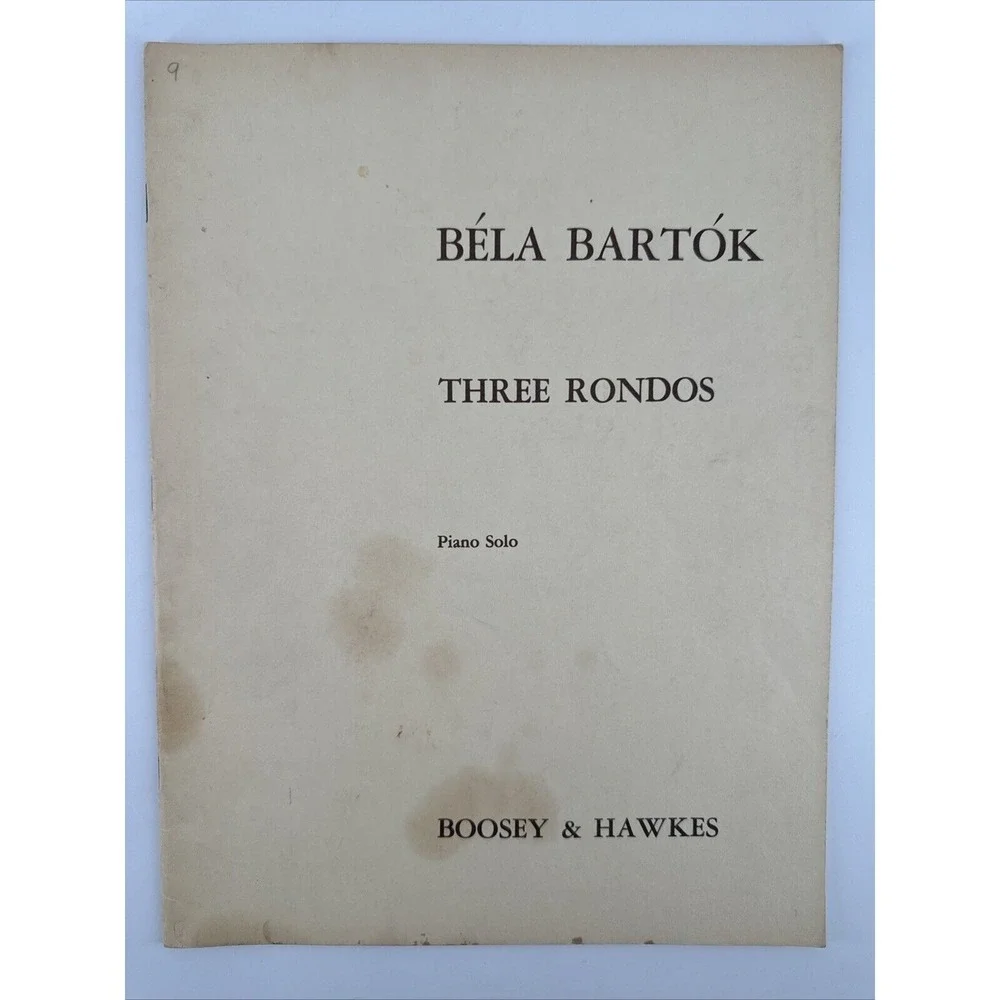 Bela Bartok Three Rounds Piano Solo 1957 Sheet Music Vintage Boosey‎ & Hawkes